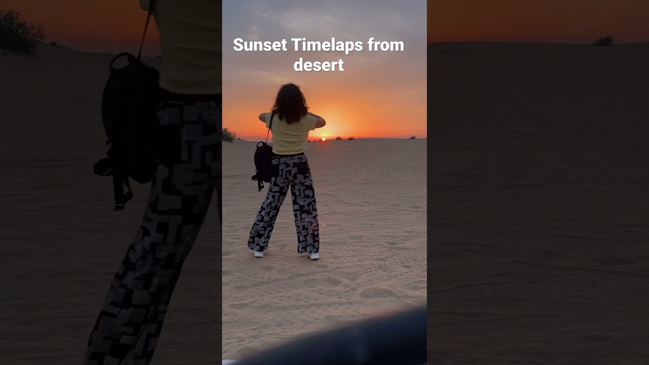Beautiful Sunset view from desert in short 