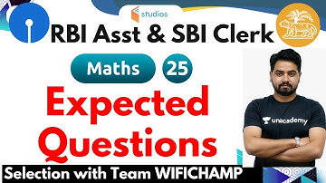 9:00 AM - RBI Assistant & SBI Clerk 2020 | Maths by Akash Sir | Expected Questions (Part-2)