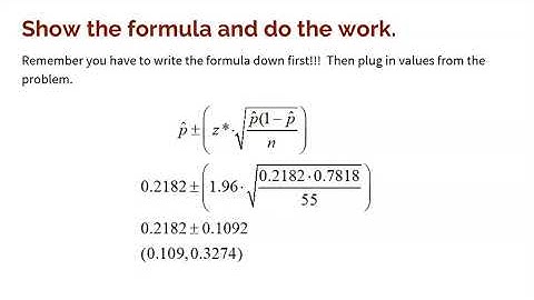 AP Statistics: Example of Confidence Interval for a Population Proportion