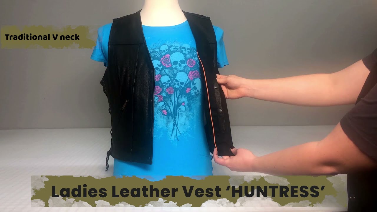 Renegade Classics Leather Vest for Biker Ladies: "The Huntress"
