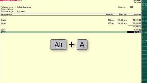Purchase Order And Sales Order With GST in Tally ERP in Hindi- Part-1