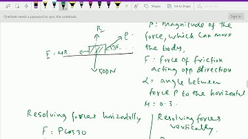 Engineering Mechanics : - ( Friction on Rough horizontal plane ; solving problem ) -32.