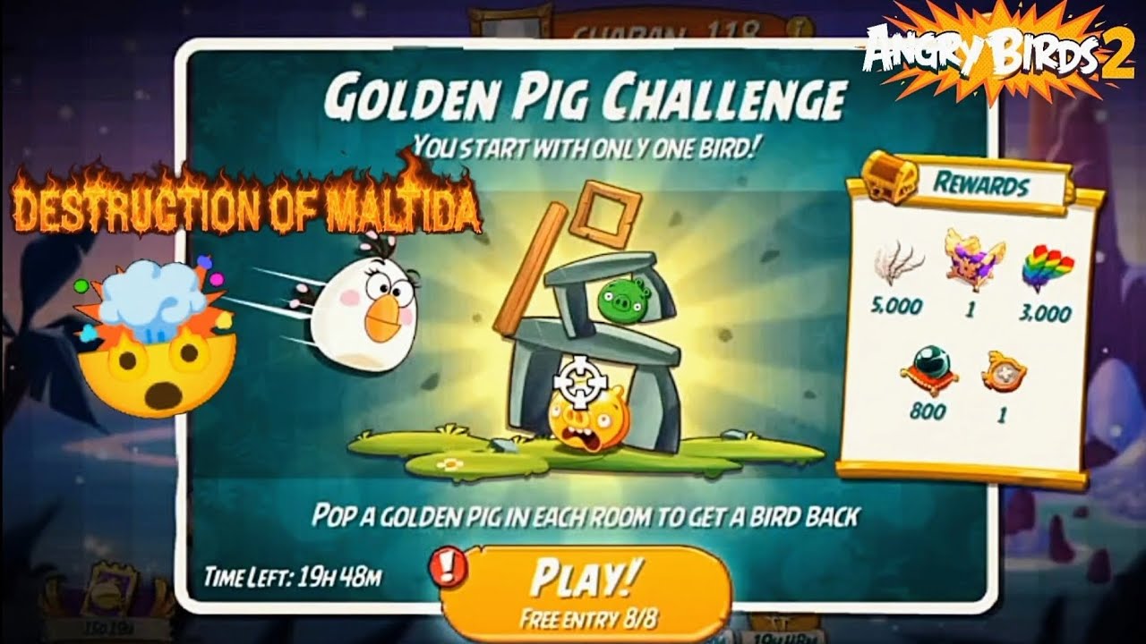 LOOK HOW MALTIDA DESTROYED PANIC PIGS 😱🔥ANGRY BIRDS🔥 