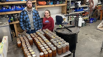 HUGE homemade PSI Canner 96 jar batch  || MOOSE CHILI ||