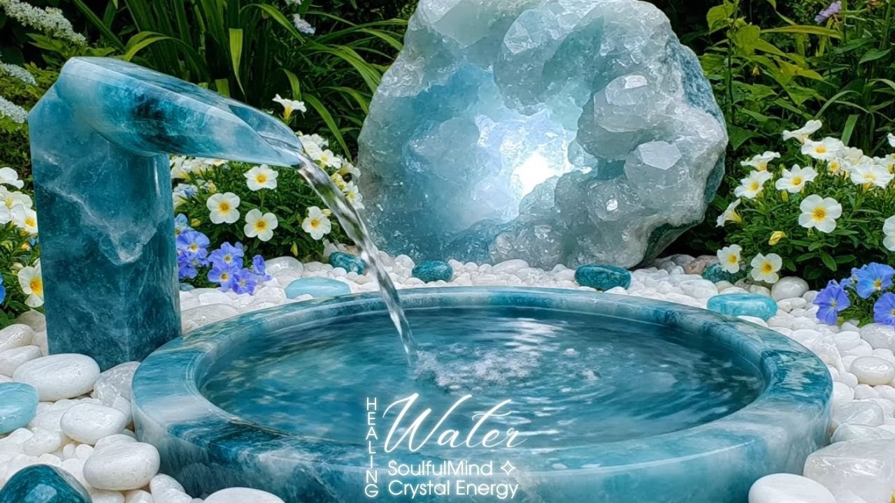 Healing Water Sounds 💧 Crystal Energy | Deep Sleep, Stress Relief & Calm Mind (LIVE 24/7)