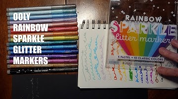 Ooly Rainbow Sparkle Glitter Markers - Round Marker Tip Opening and Review