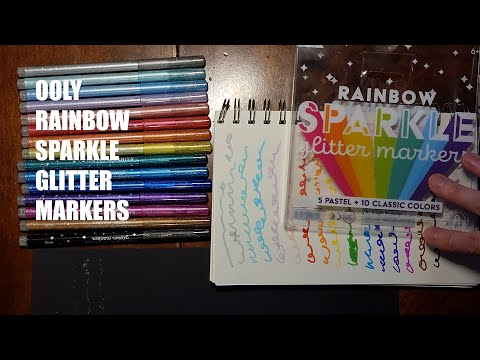 Rainbow Sparkle Glitter Markers - Set of 15 by OOLY