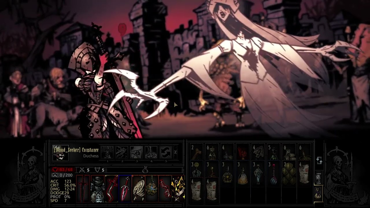 Darkest Dungeon raw footage banshee boss fight