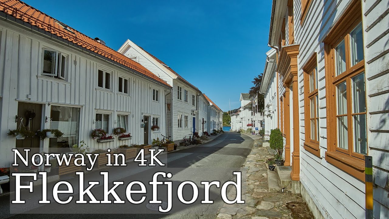 【4K】 Flekkefjord: A walk around one of the most amazing towns in Southern Norway