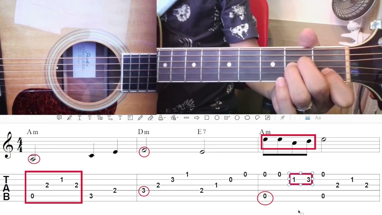 [통기타강좌] 조용필-그겨울의찻집 인트로 영상강좌