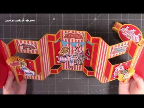 Large Multi-Fold Card using Craft Consortium Circus collection by Sam Calcot