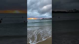 Dramatic Sunrise U0026 Ominous Sky Over Mooloolaba Beach Sunshine Coast
