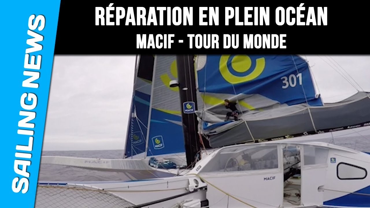 Réparation en plein océan - MACIF  Tour du Monde