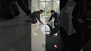 Client wanted a $75,000 Black and White floor... 🤯👑#epoxyfloor #satisfying#fyp#youtubeshorts#shorts
