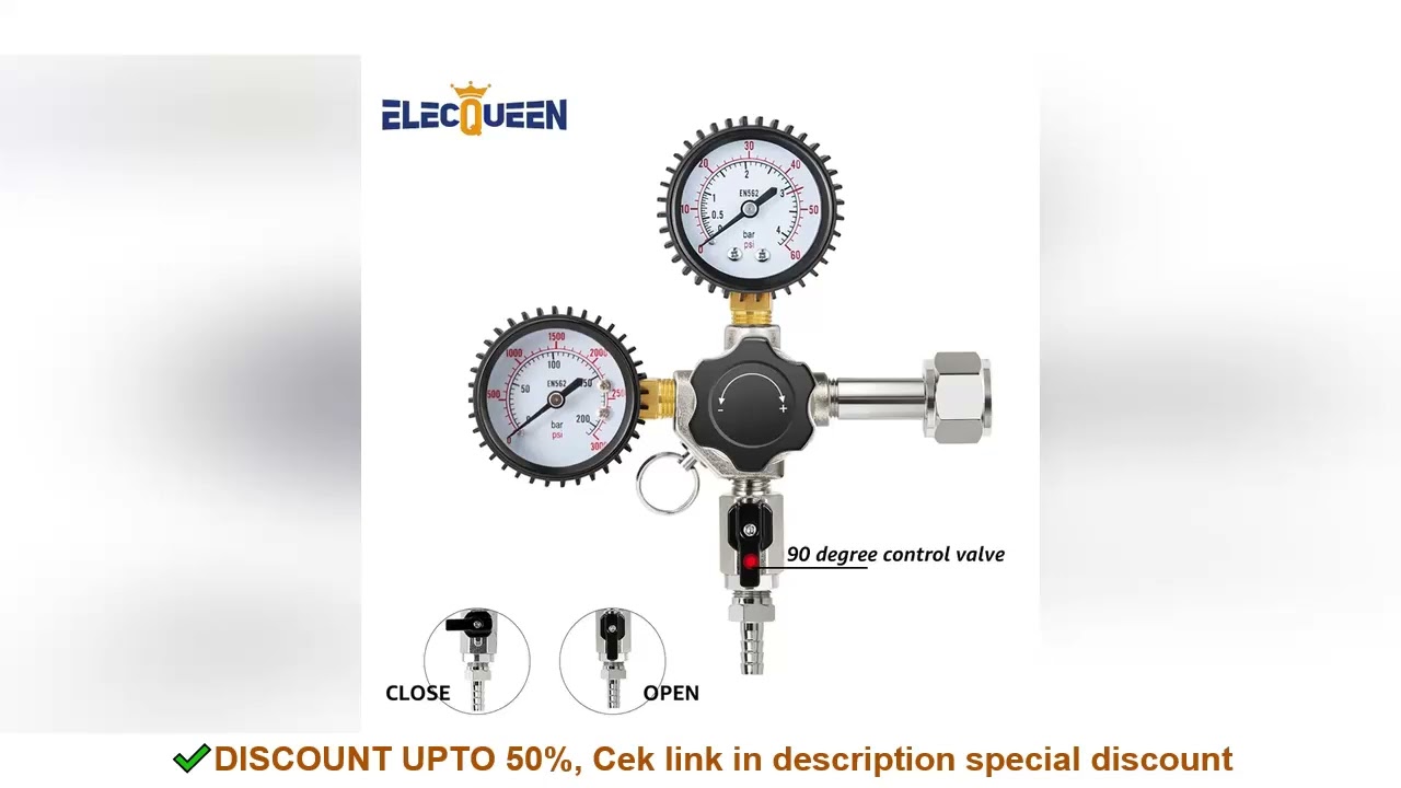 Sankey Keg Co2 Regulator, W21.8 / CGA320 Input Thread Homebrew CO2 Kegerator Regulator for Monitorin