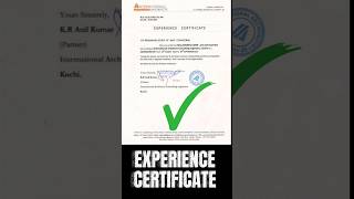 Experience Certificate Kaisey Banaye ??  #experiencecertificate #certificate #shorts #trendingshorts