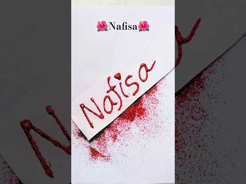 Nafisa Name Art Nameart Shortvideo Shorts Glitterart 