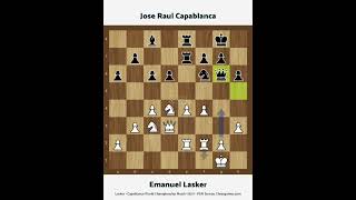 Emanuel Lasker vs Jose Raul Capablanca. World Championship Match, 1921