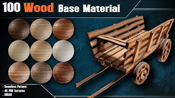 wooden cart Painting in Substance Painter ( Free Tutorial )