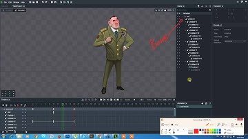 Army General 2D Character Animation mesh in DragonBones.
