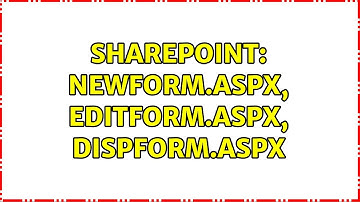 Sharepoint: NewForm.aspx, EditForm.aspx, DispForm.aspx (3 Solutions!!)