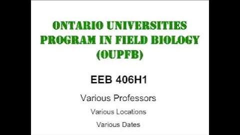 EEB Field Course Info Session - EEB406
