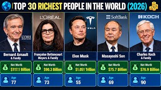 Top 30 Richest People in the World 2026 💰 | Their Net Worth & Age