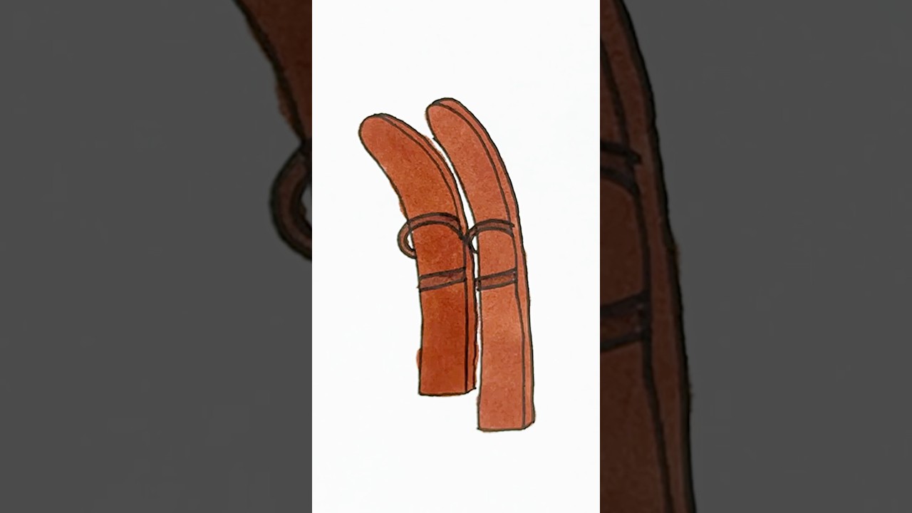 This Ski Drawing Brings Instant Winter Vibes 🎿❄️ 