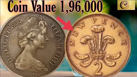 2 New pence coin value England coin value|Elizabet...