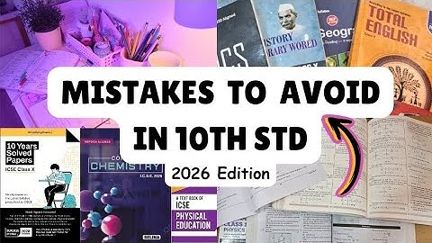 Mistakes To Avoid In 10th Standard🎈 2026 Edition✨️