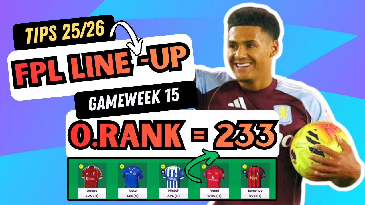 FPL LINE UP GAMEWEEK