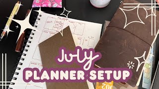 My First Traveler’s Notebook Planner Setup for July 2025 | how I set up my bullet journal monthly