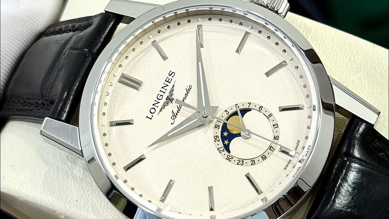 [Hiếm, Đẹp] Đồng hồ Longines Heritage Classic Monphase L4.826.4.92.2 Landtimes Authentic Dĩ An 