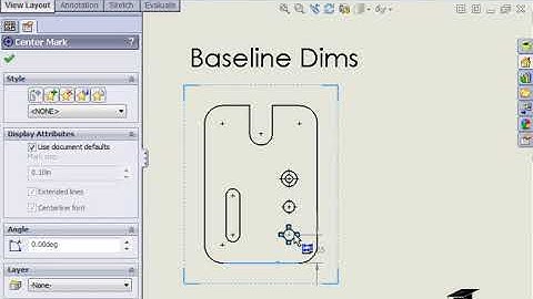Solidworks Drawings Baseline Dimensions