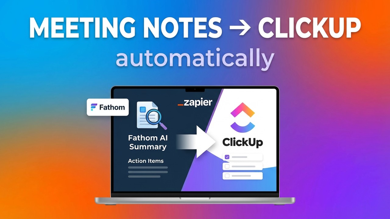 Zapier automation connecting Fathom AI meeting notes to ClickUp documents