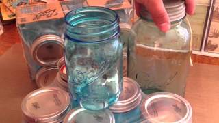 Blue Anniversary Ball Mason Jars!