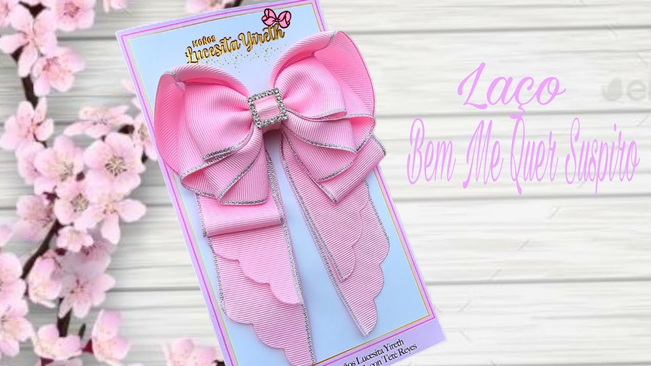 Laço Bem Me Quer Suspiros, Super Lindo/Moño Ámame #hairbows #lacofacilparainiciantes