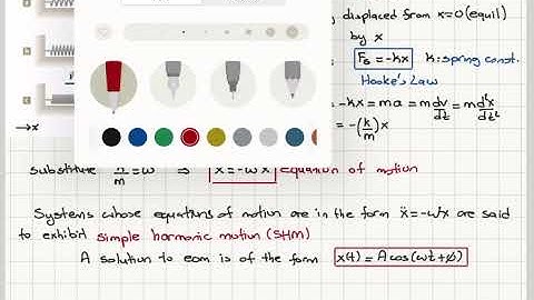 Week 4-1 Simple Harmonic Motion