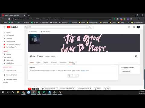 Creating a YouTube channel