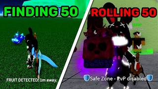 50 Fruit Rolls vs 50 Fruit Notifiers | Blox Fruits