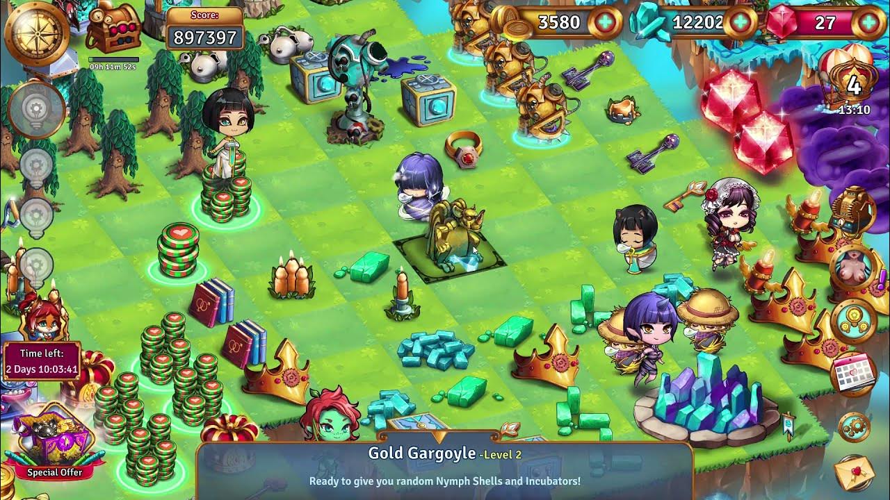 Merge Nymph - Gold Gargoyle - Lv 2 - YouTube