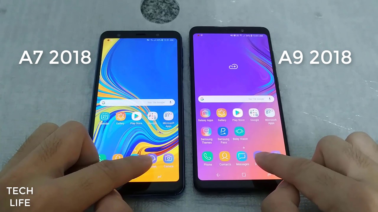 Samsung Galaxy A9 (2018) vs Galaxy A7 (2018) Speed Test