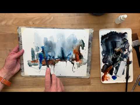 Abstract watercolor painting - YouTube