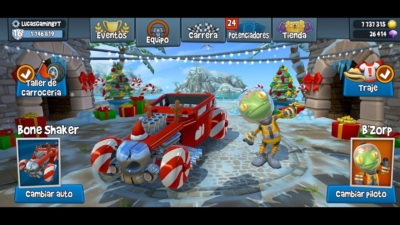 BEACH BUGGY RACING 2: AUTO BONE SHAKER MODO NAVIDEÑO #821 - YouTube