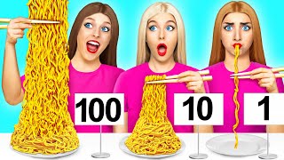 100 खाद्य परतें चुनौती #2 Multi Do Fun Challenge