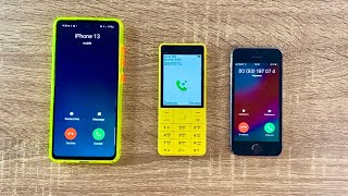 Fake iPhone 13 Fake call. Samsung Galaxy A53 vs BQ Only Yellow vs iPhone 5s screenshot 1