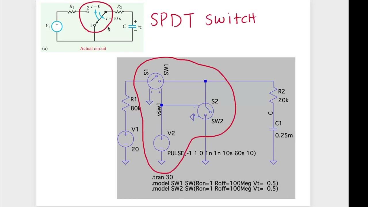 Ltspice tutorial voltage controlled switch pulsed voltage source rc