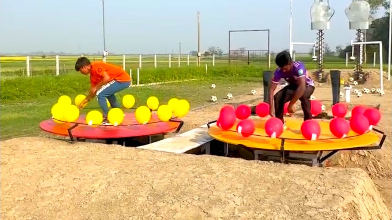 In the funny game of bursting balloons while standing on a banana tree, the bone fight is a winner