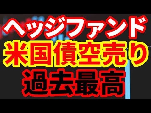 【ヘッジファンド空売り】米国債先物の投機筋の売りポジションが過去最高に膨れあがっています！過去の状況と比較して解説！