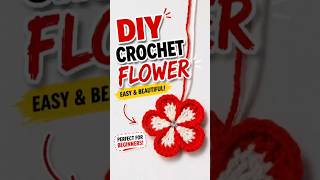 Easy Crochet Flower 🌸 | Beautiful 5-Petal pattern for Beginners #crochet #handmade #crochetflower